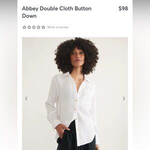 Abbey Double Cloth Button Down - XS